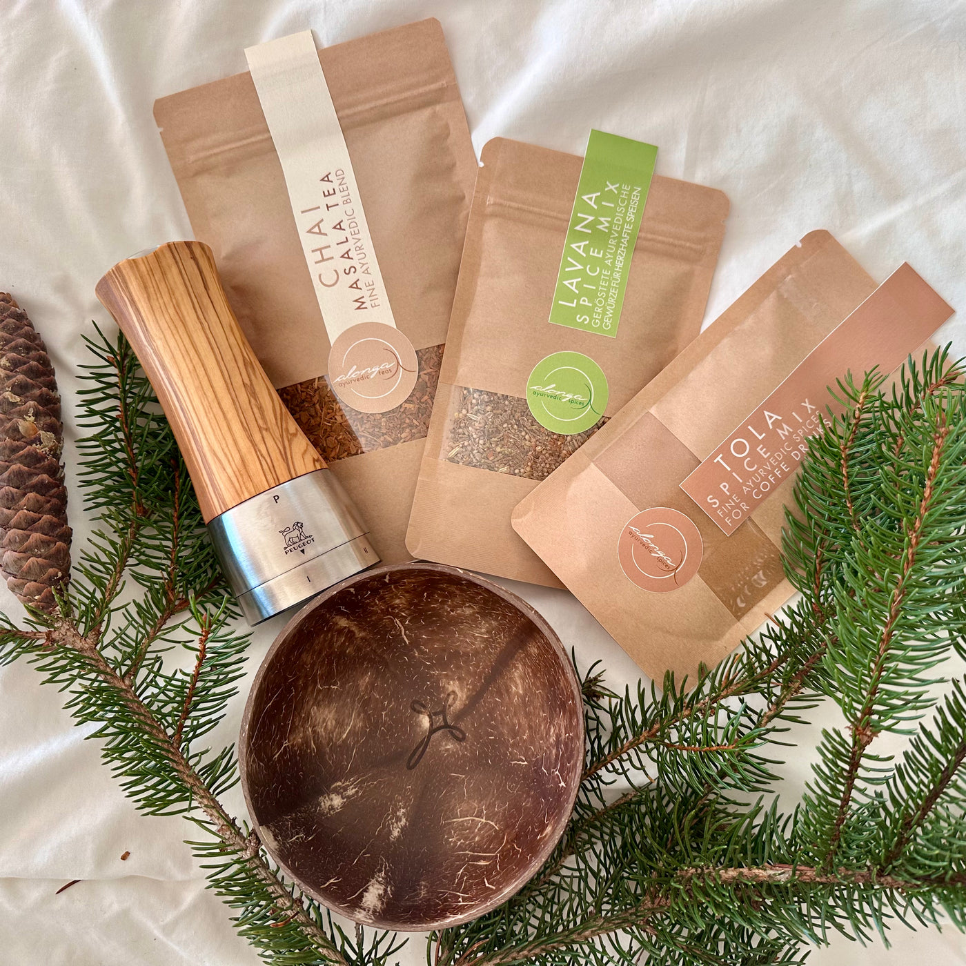 Frühstücks-Gewürz, Tee & Schale - Geschenk-Set