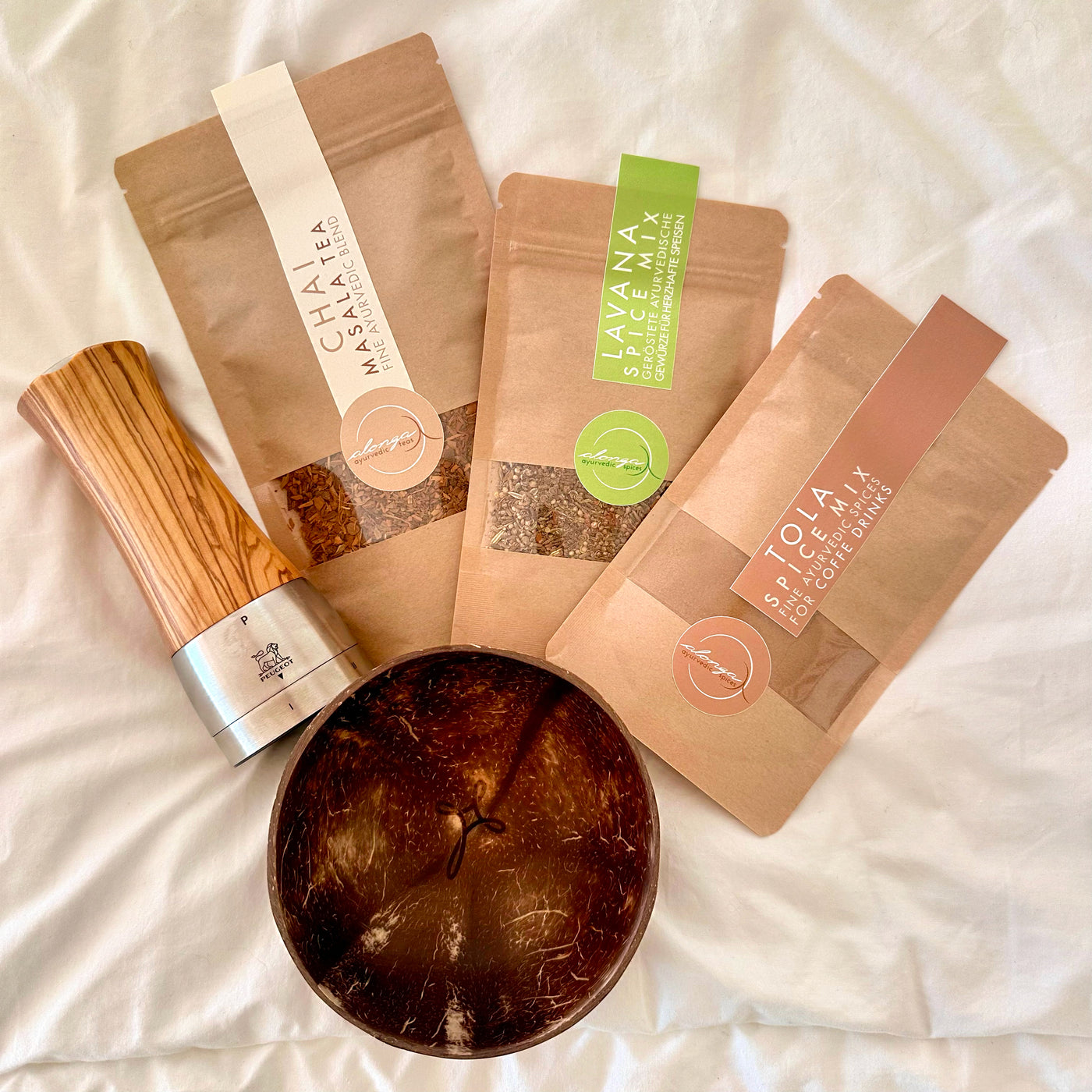 Frühstücks-Gewürz, Tee & Schale - Geschenk-Set